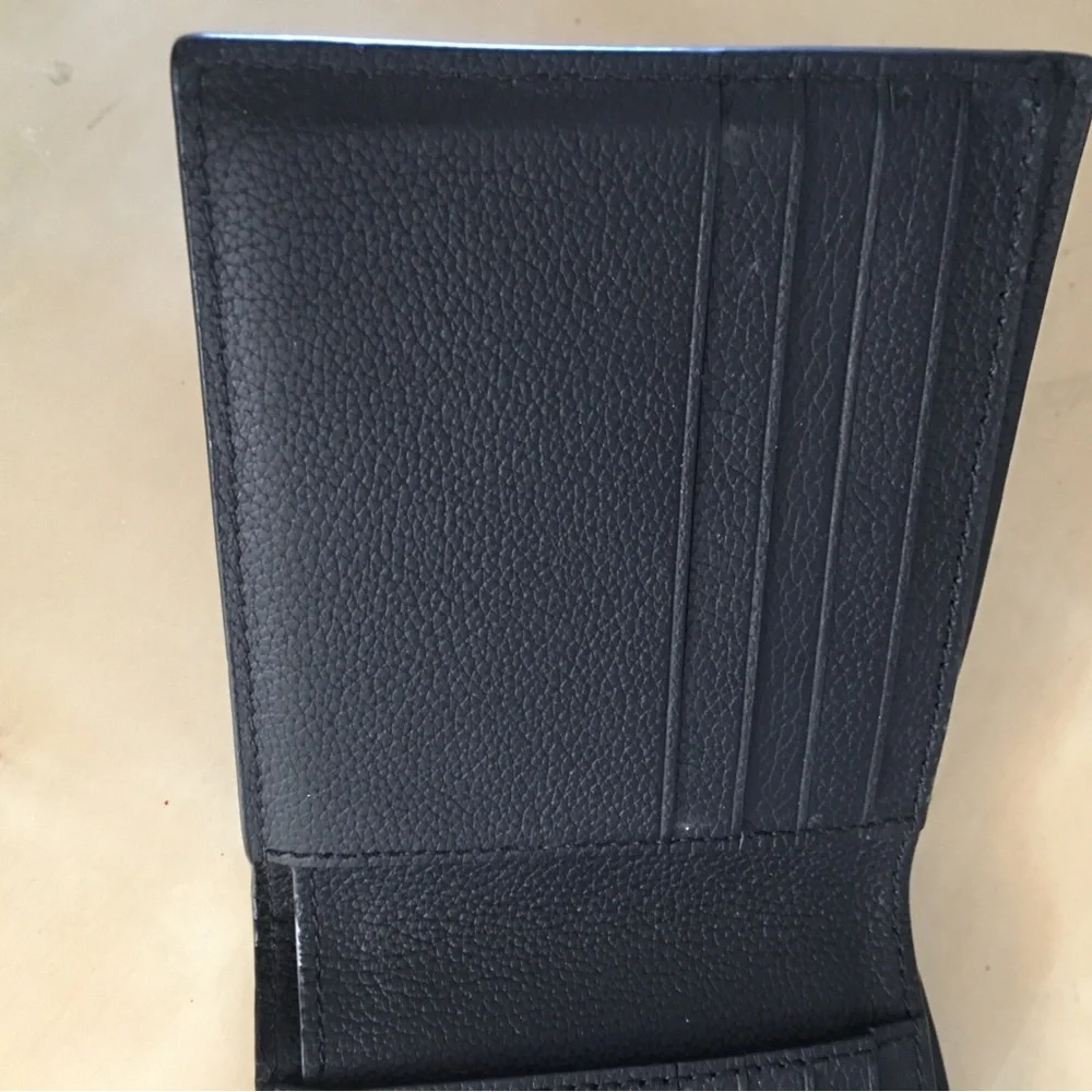 COACH Men's Black Leather Bifold Wallet